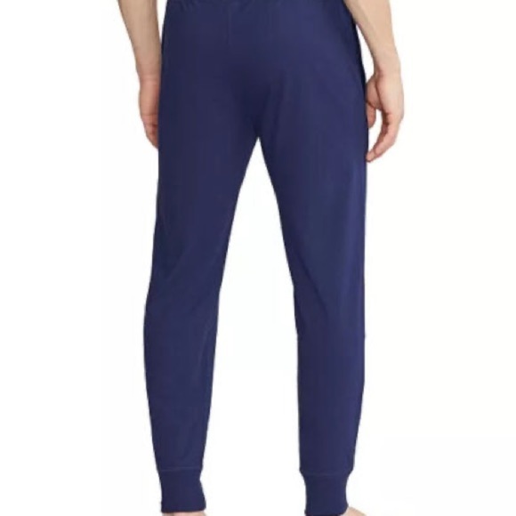 Polo Ralph Lauren Logo Print Knit Jersey Sleep Jogger Pants Navy Men’s XL - Picture 3 of 9